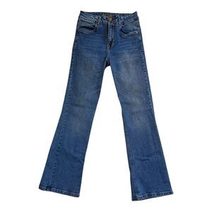 Adamas Women's High Waist Flare Jeans Blue Size 12